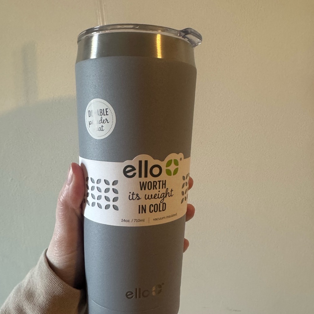NWT Ello Gray Insulated Tumbler 24oz